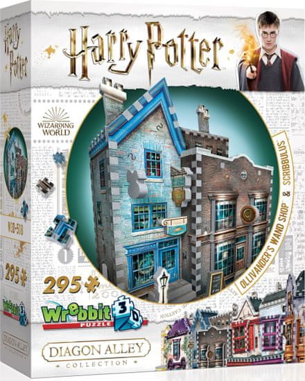 Wrebbit 3D sestavljanka Harry Potter: Trgovina s palicami gospoda Olivandra in Scribbulus 295 kosov