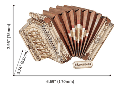 Robotime lesena 3D sestavljanka Pulling harmonika