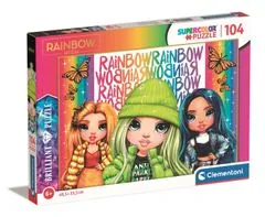 Clementoni Briljantna sestavljanka Rainbow High: Poppy, Jade in Skyler 104 kosov