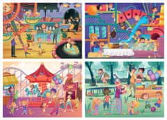 Educa Puzzle Zabaviščni park in otroška zabava 4v1 (20,40,60,80 kosov)