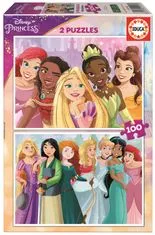 Educa Puzzle Disneyjeve princese 2x100 kosov
