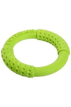 KIWI WALKER Igrača pes RING MAXI plava in leti iz TPR zelene barve. Kiwi