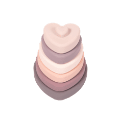 Bo Jungle silikonsko grizalo za zlaganje B-Silicone Hearts