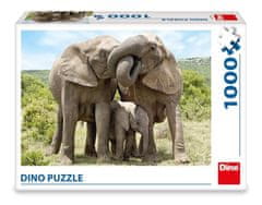Dino Sestavljanka Družina slonov 1000 kosov
