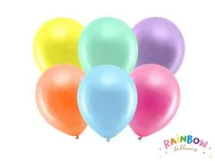 PartyDeco Kovinski baloni 23cm 10 kosov barvni -