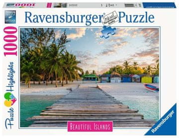 Ravensburger Puzzle Čudoviti otoki: Maldivi 1000 kosov