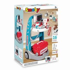 Smoby Igrača Medicinski elektronski voziček z dodatki