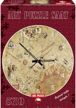 Art puzzle Sestavljanka ura Kapitan Reise zemljevid 570 kosov