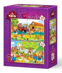 Art puzzle Puzzle Življenje na kmetiji 35+60 kosov