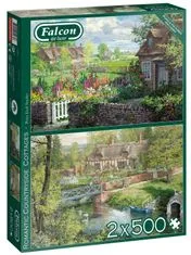 Jumbo FALCON Puzzle Romantična podeželska hiša 2x500 kosov