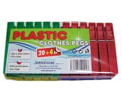 JANEGAL Oblačilni žebljički 24 kosov plastični PLASTIKA