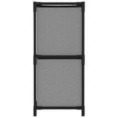 Vidaxl Omara s 4 košarami iz blaga siva 63x30x71 cm jeklo