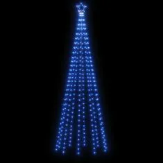 Greatstore Božično drevo s konico 310 modrih LED diod 300 cm