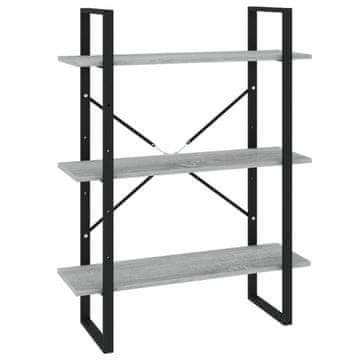 Vidaxl Knjižna omara siva sonoma 80x30x105 cm konstruiran les