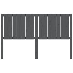 Vidaxl Posteljno vzglavje sivo 155,5x4x100 cm trdna borovina