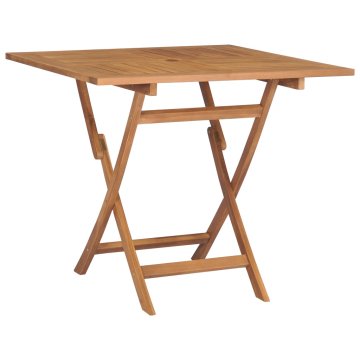 shumee vidaXL Zložljiva vrtna miza 85x85x76 cm masivni tikov les