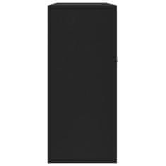 Greatstore Komoda črna 88x30x70 cm iverna plošča