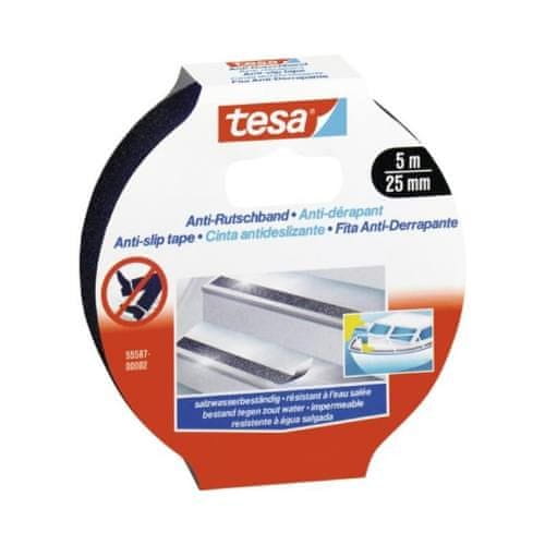 Tesa Protizdrsni trak 55587, 5 m x 25 mm, črn