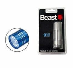 Beast 9LED ročna baterijska svetilka MIX 27x90mm