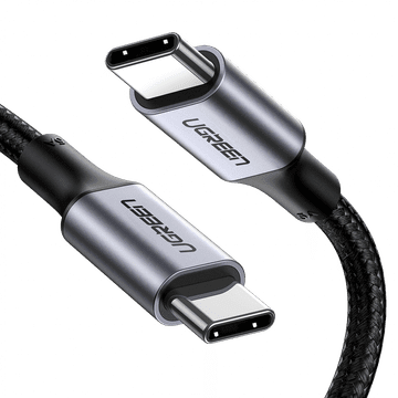 Ugreen kabel, 100W, PD, 3m, USB-C, pleten, črn (90120)