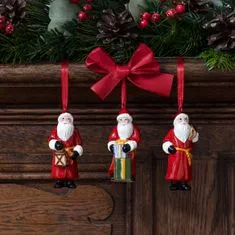 Villeroy & Boch Set božičnih okraskov NOSTALGIC ORNAMENTS Santa 3 kom