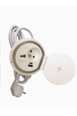 IN Vgradna letev, vtičnica, polnjenje Qi, USB A + C