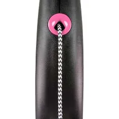 Flexi Black Design S vrvica 5m roza do 12 kg-ov