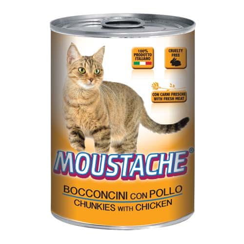 MOUSTACHE Cat Chunks Piščanec 415g za odrasle mačke