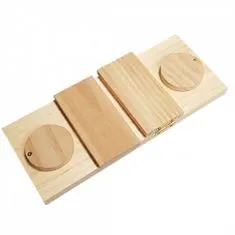Duvo+ DAN logična igra iz lesa za nagradne prigrizke za glodalce 28x12x2,5cm