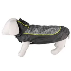 Duvo+ Dežni plašč za pse črna-rumena XL - 70cm
