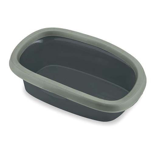 Stefanplast GREEN LINE SPRINT 10 siva/sivo zelena 31x43x14cm posoda za steljo za mačke v 98% reciklirana plastika