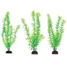 PENN PLAX Umetna rastlina 20,3cm set 6kosov tri vrste zelenih rastlin v parih