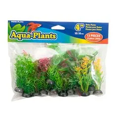 PENN PLAX Umetna rastlina set Betta 10,16 cm 12kosov različne barvne rastline