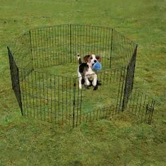 Duvo+ Ograd za mladih psov z vrato, mrežico in kavlji 60x60cm