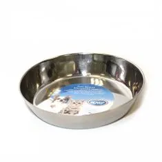 Duvo+ Ploska kovinska posoda za mladičke psov brez roba 13cm 200ml
