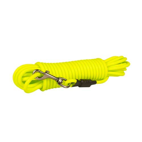Duvo+ Sledilni povodec PVC neon rumena vrvica 15m/8mm