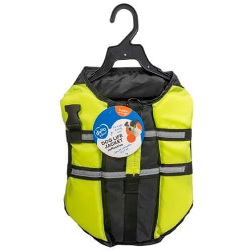 Duvo+ Plavalni rešilni jopič za pse XL 70cm črno-rumena