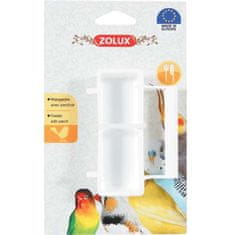 Zolux Ptičja hranilnica s sedežnim drogom bela 70x60x43mm