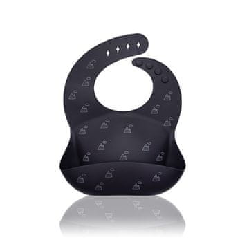 Petite&Mars PETITE&amp;MARS Silikonski slinček Sam Grey Hills