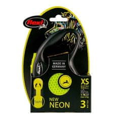 Flexi New Neon trak XS 3m do 12kg rumena