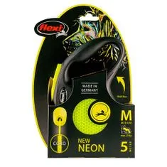 Flexi New Neon vrv M 5m do 20kg rumena