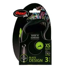 Flexi Black Design XS vrv 3m zelena do 8kg