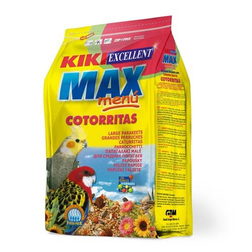 Kiki MAX MENU Cotorritas – hrana za nimfe in agapornise, 500 g