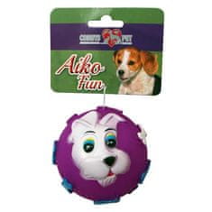 COBBYS PET AIKO FUN Žoga s kužkom 9cm gumijasta igrača za pse