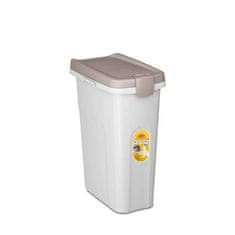 Stefanplast Pet food Container 39x24x51cm 25l bela/svetlo siva posoda za shranjevanje hrane za 6kg hrane