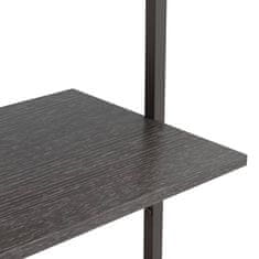 Vidaxl 4-nadstropni prislonski regal črn 64x35x152,5 cm