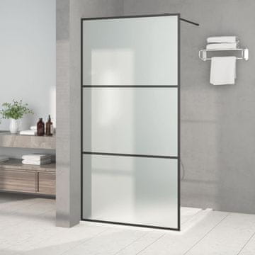Vidaxl vidaXL Tuš zaslon, črn, 100x195 cm, matirano ESG steklo