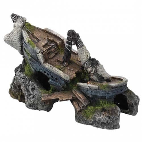 EBI Dekoracija za akvarij Potopljena ladja 1 20x10,5x12,5cm
