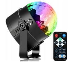 Ikonka Disko LED RGB projektor svetlobni efekt + daljinec