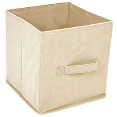 Vidaxl Omara s 4 košarami iz blaga krem 63x30x71 cm jeklo